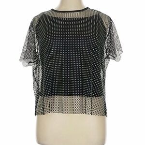 Torrid Bedazzled Mesh Boxy Crop Top